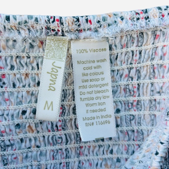 Japna Women’s M Runched Geometric Print Cami Tank Top, Japna Smocked Tops - Picture 9 of 9